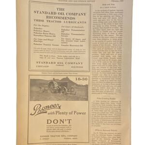 Vtg Pioneer Tractor Mfg Company Print Advertisement February 1920 Ready to Frame